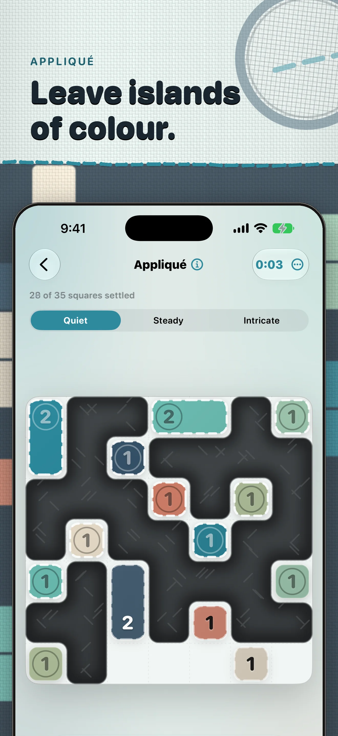 Coverlet Appliqué puzzle technique