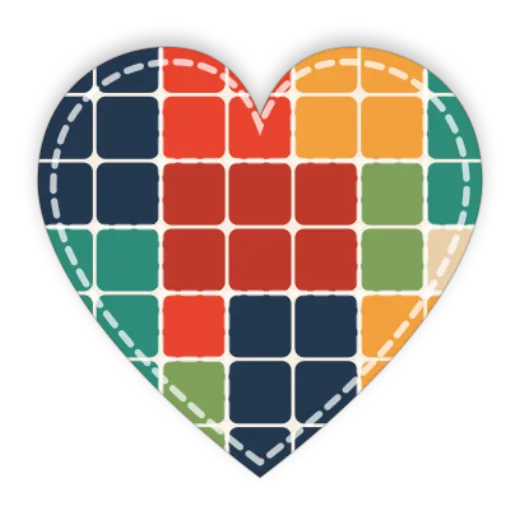 Authentic heart-shaped cut sticker from Coverlet