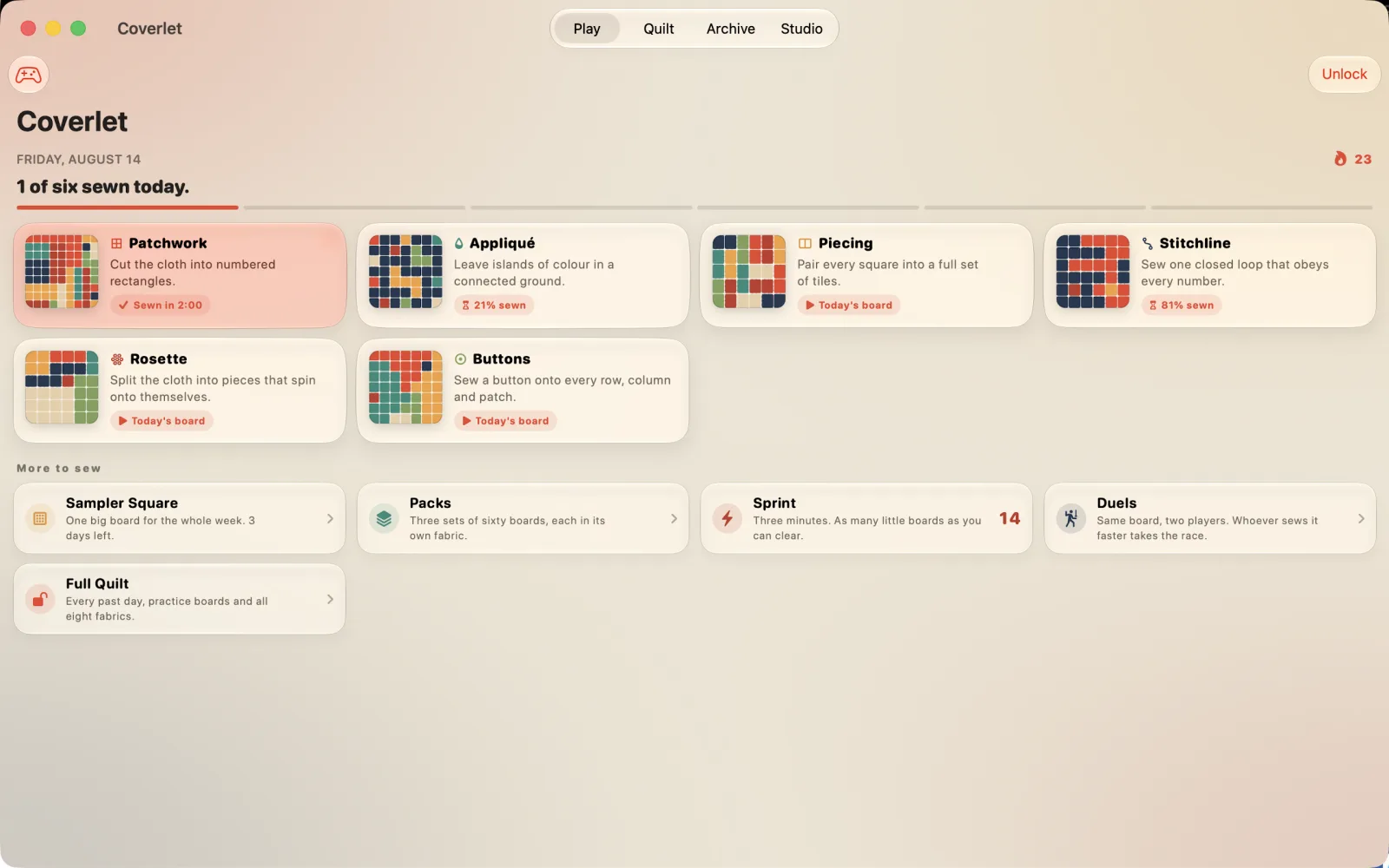 Coverlet 2.0 six-mode hub on Mac